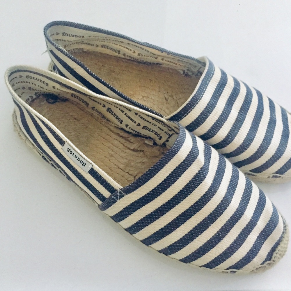 SOLUDOS Striped Espadrilles